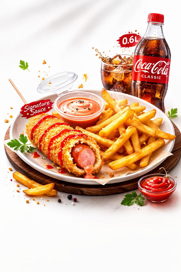 КорнДог+🍟+🥤