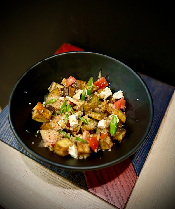 С баклажанами и козьим сыром 