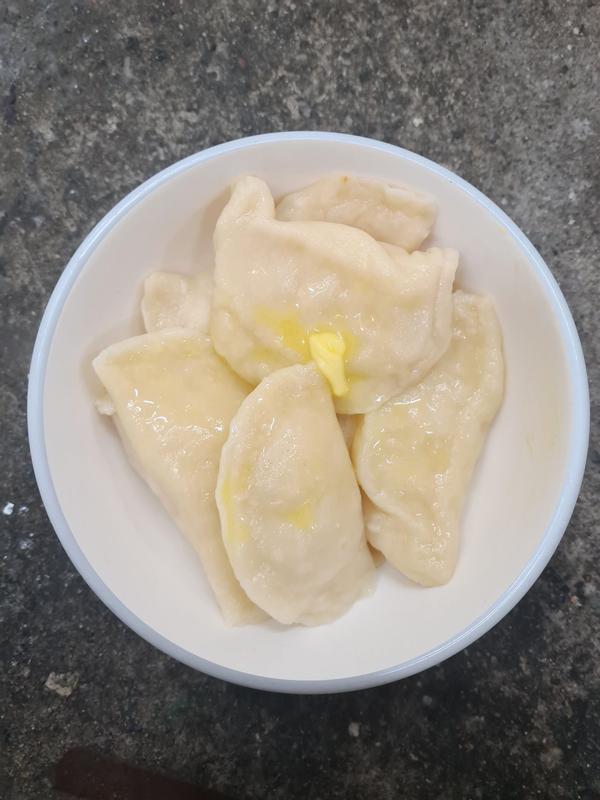 dumplings with potatoes and mushrooms