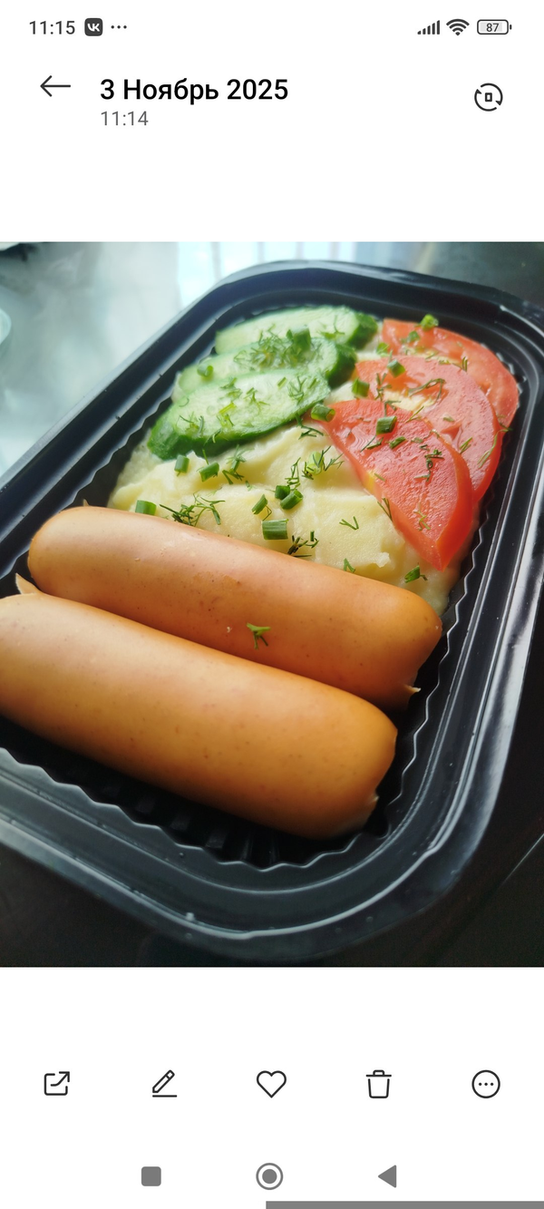 Сардельки с пюре