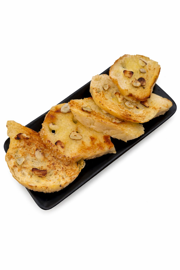 Crispy garlic croutons